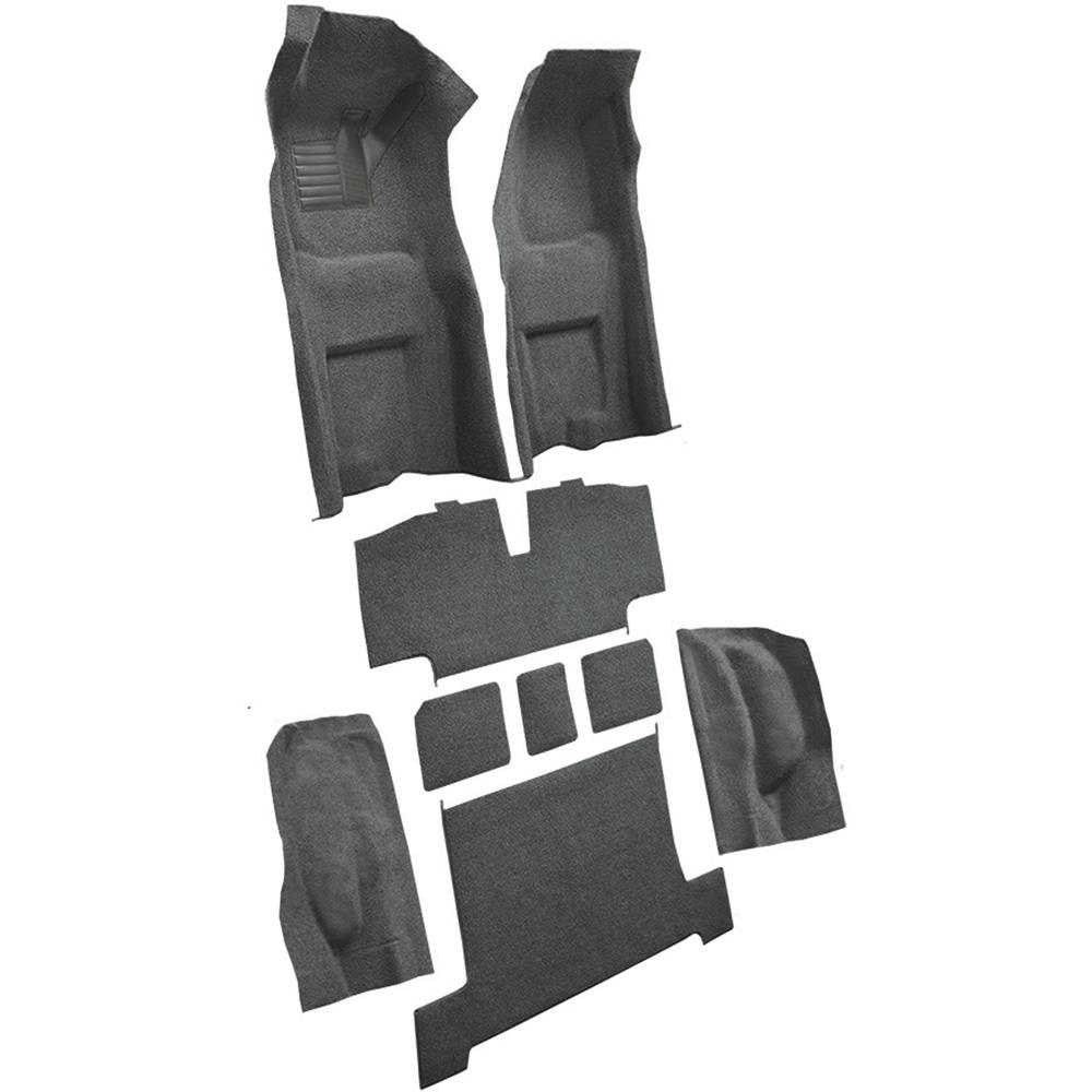 1968 Chevrolet Corvette Automatic Complete Molded Carpet Set w/ Heel Pad Loop Gunmetal Gray