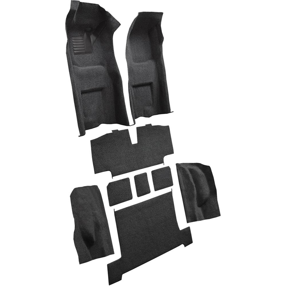 1968 Chevrolet Corvette 4-Speed Complete Molded Carpet Set w/ Heel Pad Loop Black