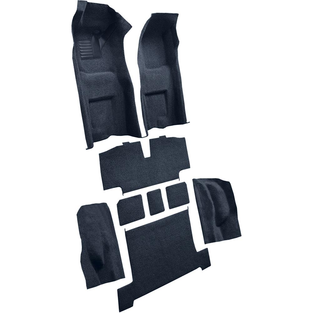 1968 Chevrolet Corvette 4-Speed Complete Molded Carpet Set w/ Heel Pad Loop Dark Blue