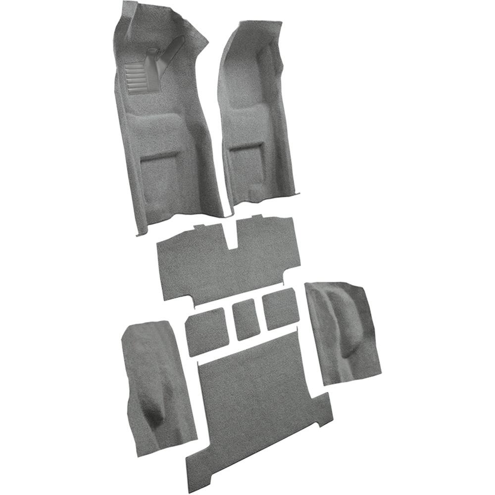 1968 Chevrolet Corvette 4-Speed Complete Molded Carpet Set w/ Heel Pad Loop Gunmetal Gray