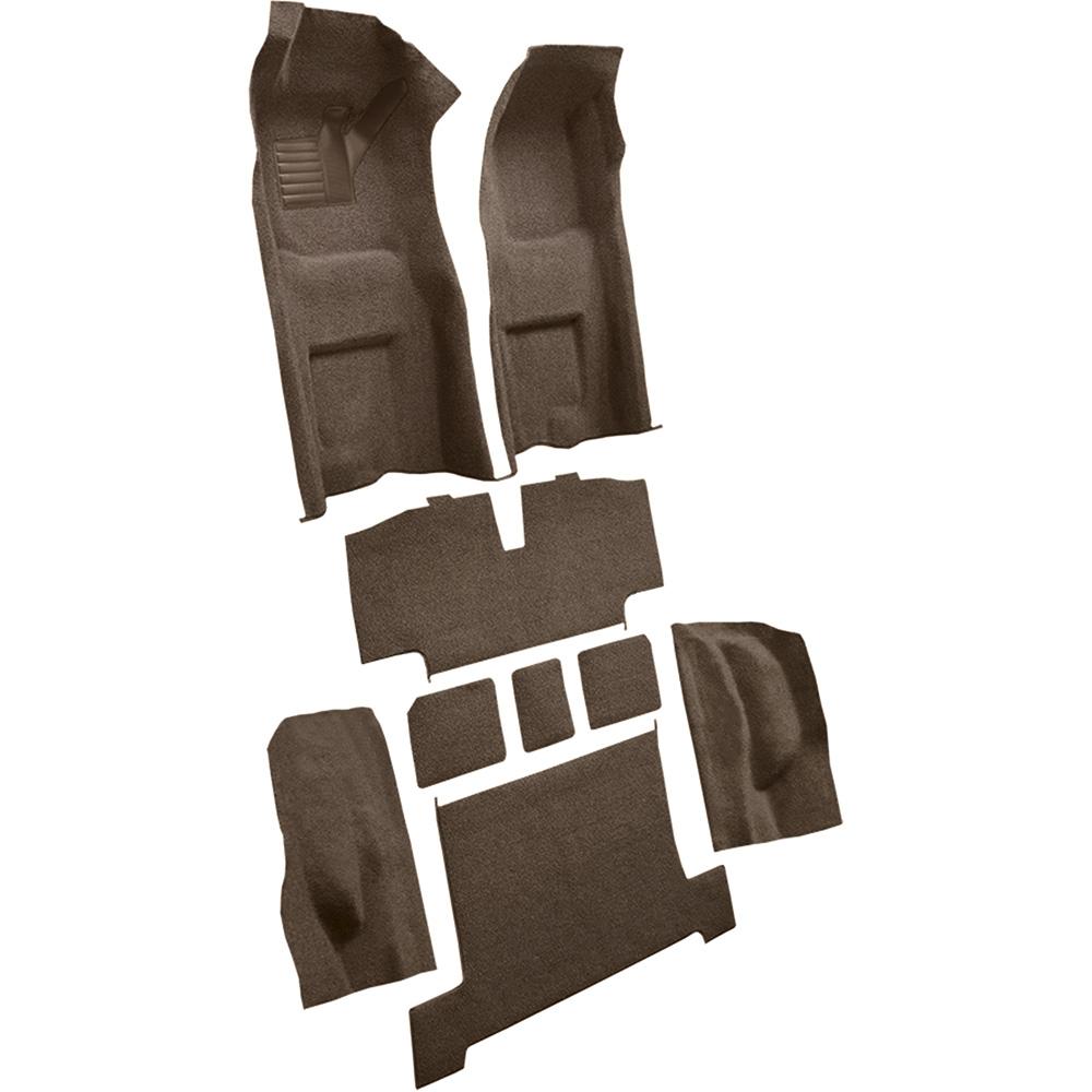 1968 Chevrolet Corvette 4-Speed Complete Molded Carpet Set w/ Heel Pad Loop Dark Brown
