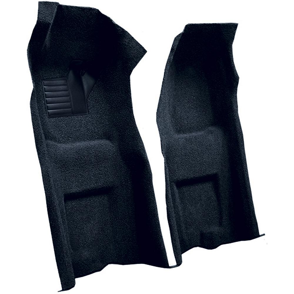 1968 Chevrolet Corvette Automatic Front Molded Carpet Set w/ Heel Pad Loop Dark Blue