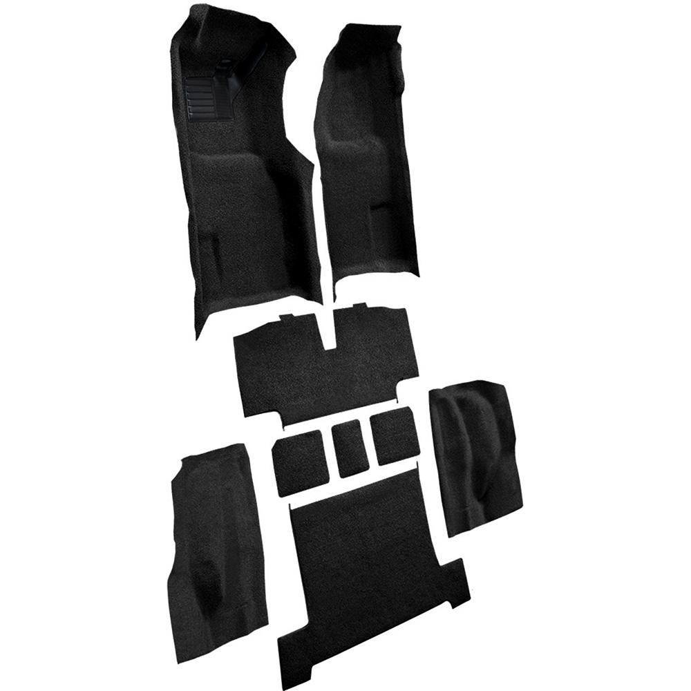 1969 Chevrolet Corvette Automatic Complete Molded Carpet Set w/ Heel Pad Loop Black
