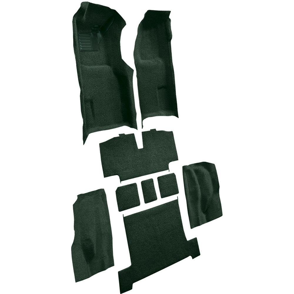 1969 Chevrolet Corvette Automatic Complete Molded Carpet Set w/ Heel Pad Loop Dark Green