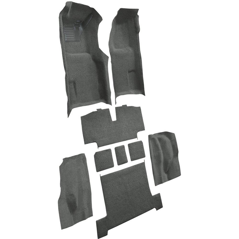 1969 Chevrolet Corvette Automatic Complete Molded Carpet Set w/ Heel Pad Loop Gunmetal Gray