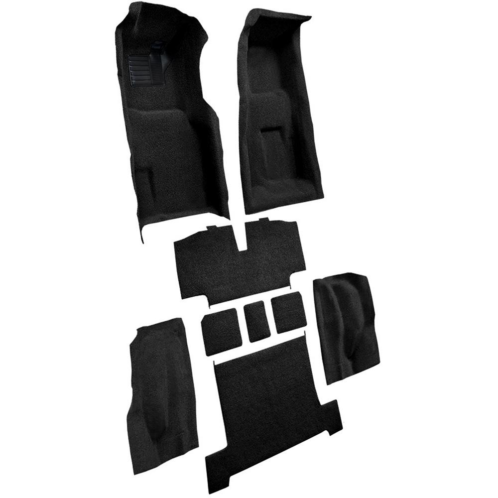 1969 Chevrolet Corvette 4-Speed Complete Molded Carpet Set w/ Heel Pad Loop Black