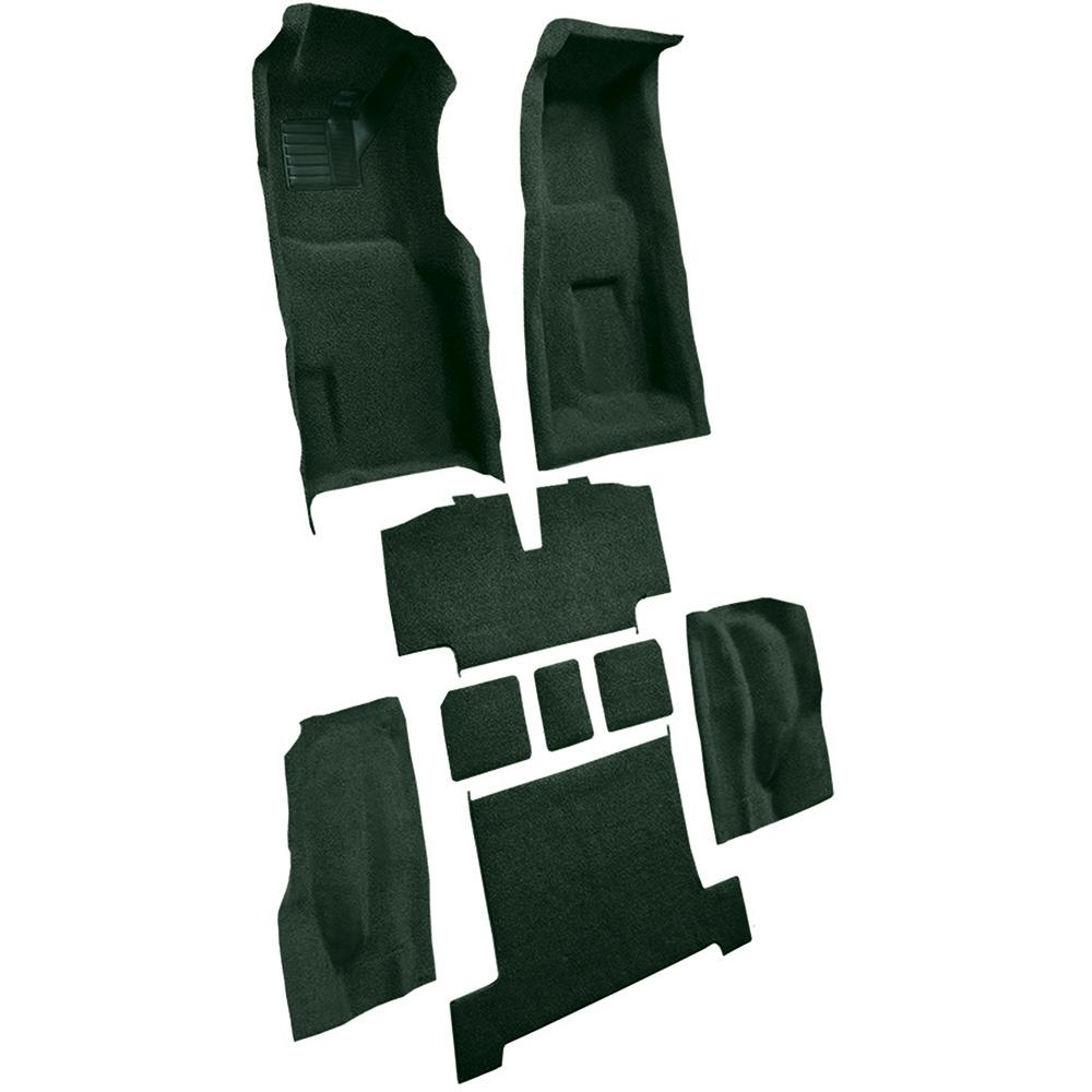 1969 Chevrolet Corvette 4-Speed Complete Molded Carpet Set w/ Heel Pad Loop Dark Green