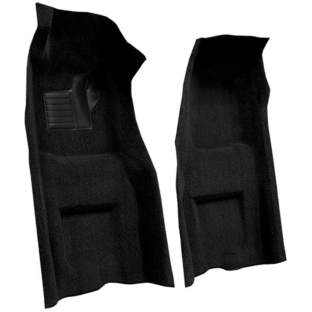 1969 Chevrolet Corvette Automatic Front Molded Carpet Set w/ Heel Pad Loop Black