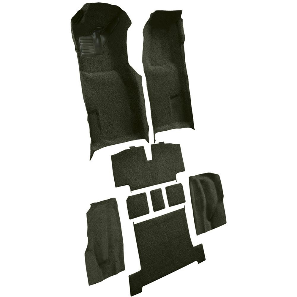 1970 Chevrolet Corvette Automatic Complete Molded Carpet Set w/ Heel Pad Loop Dark Olive Green