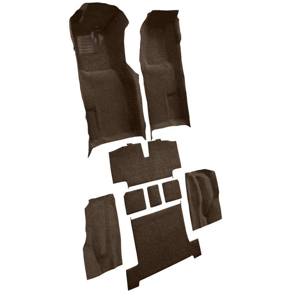 1970 Chevrolet Corvette Automatic Complete Molded Carpet Set w/ Heel Pad Loop Dark Brown