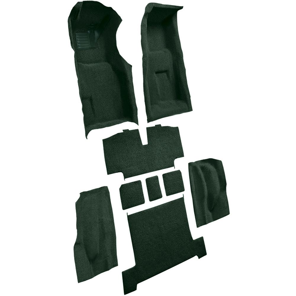 1969 Chevrolet Corvette 4-Speed Complete Molded Carpet Set w/ Heel Pad & Toe Pad Loop Dark Green