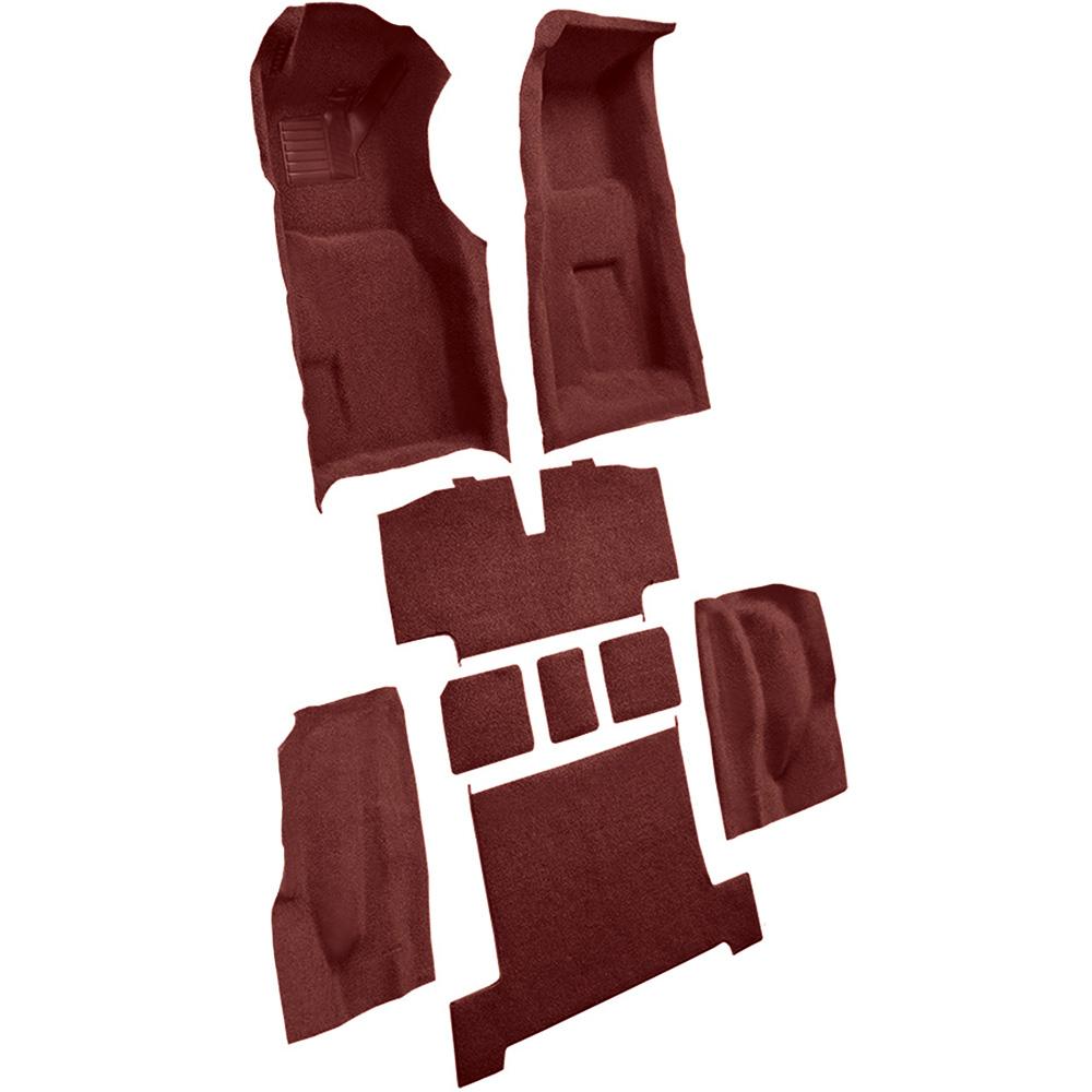 1970 Chevrolet Corvette 4-Speed Complete Molded Carpet Set w/ Heel Pad Loop Maroon