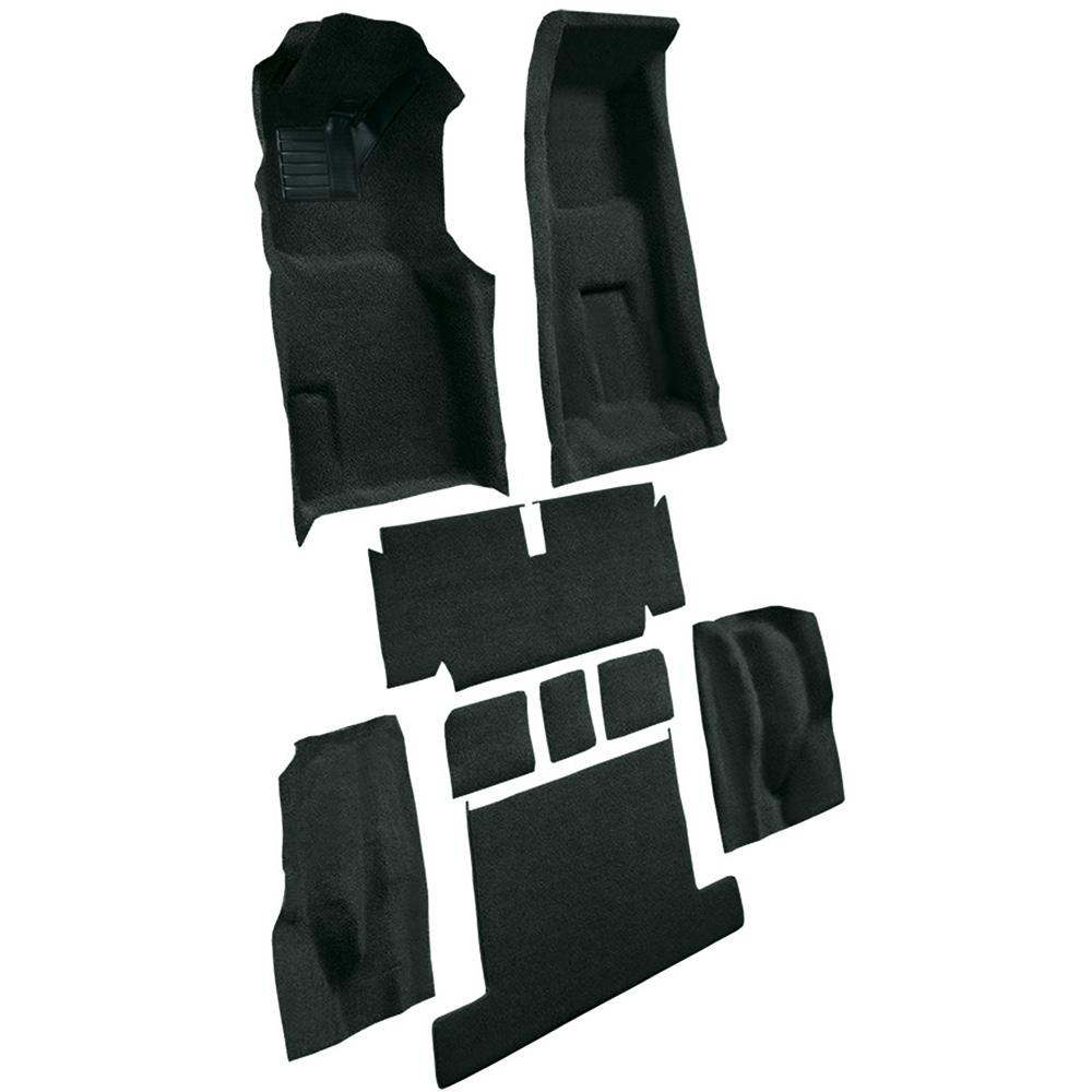 1971-75 Chevrolet Corvette Coupe 4-Speed Complete Molded Carpet Set w/ Heel Pad Loop Blue Green
