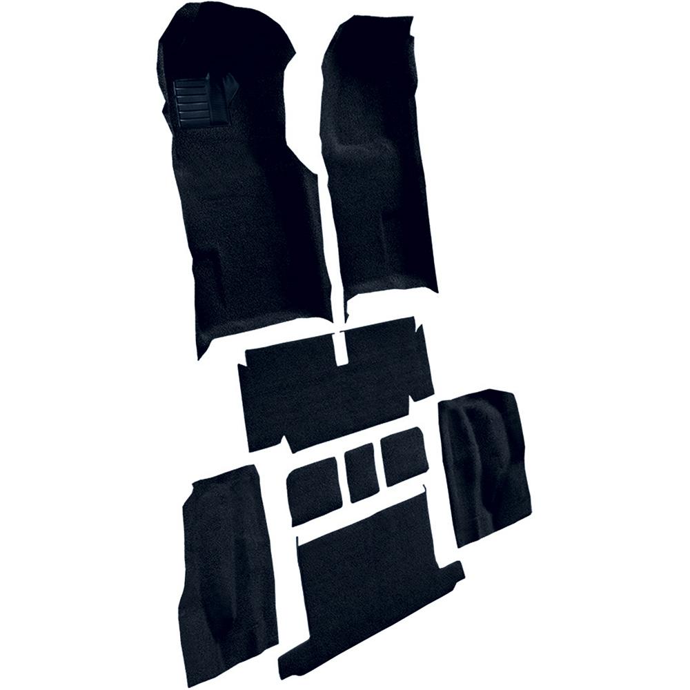 1971-72 Chevrolet Corvette Roadster Automatic Complete Molded Carpet Set w/ Heel Pad Loop Dark Blue