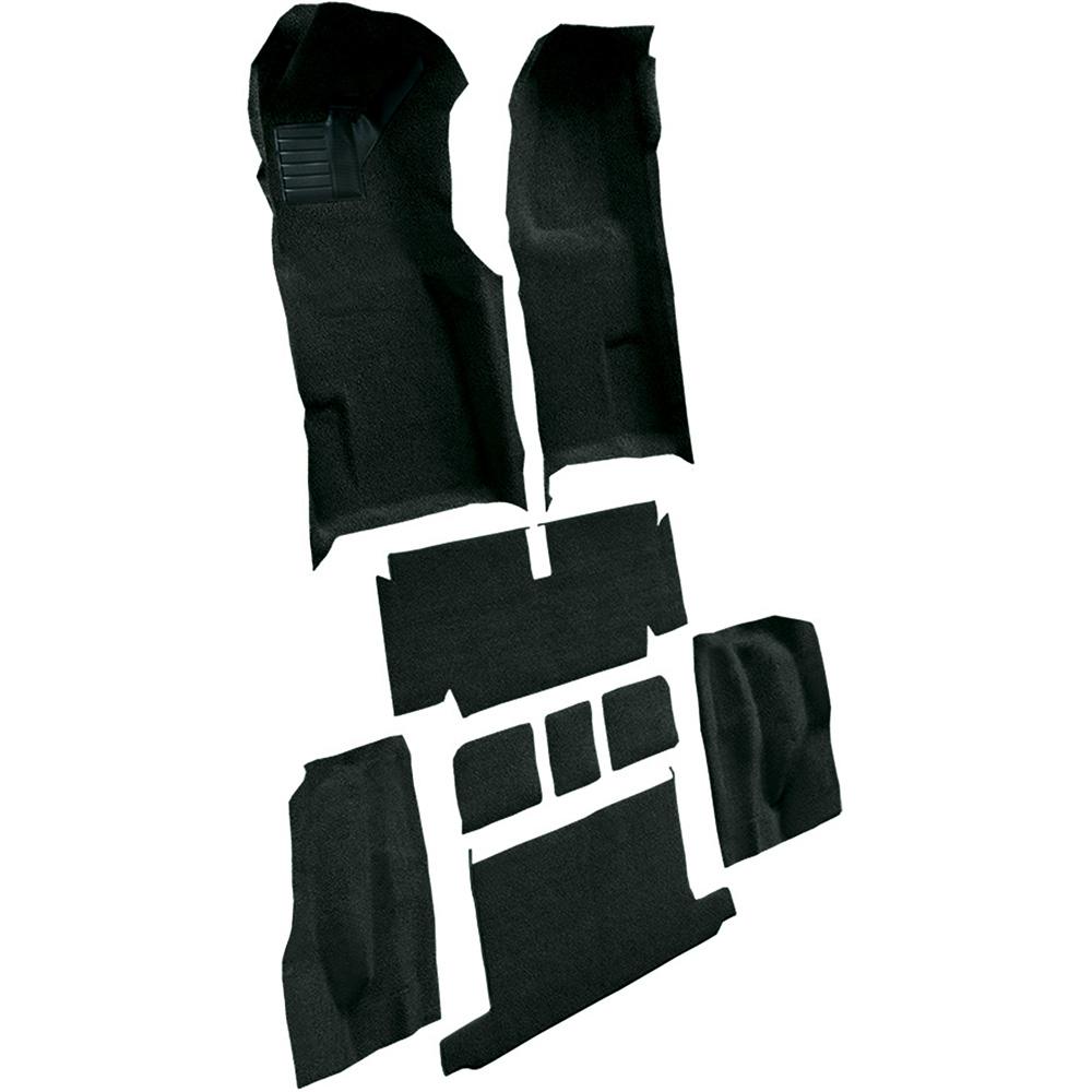 1971-72 Chevrolet Corvette Roadster Automatic Complete Molded Carpet Set w/ Heel Pad Loop Blue Green