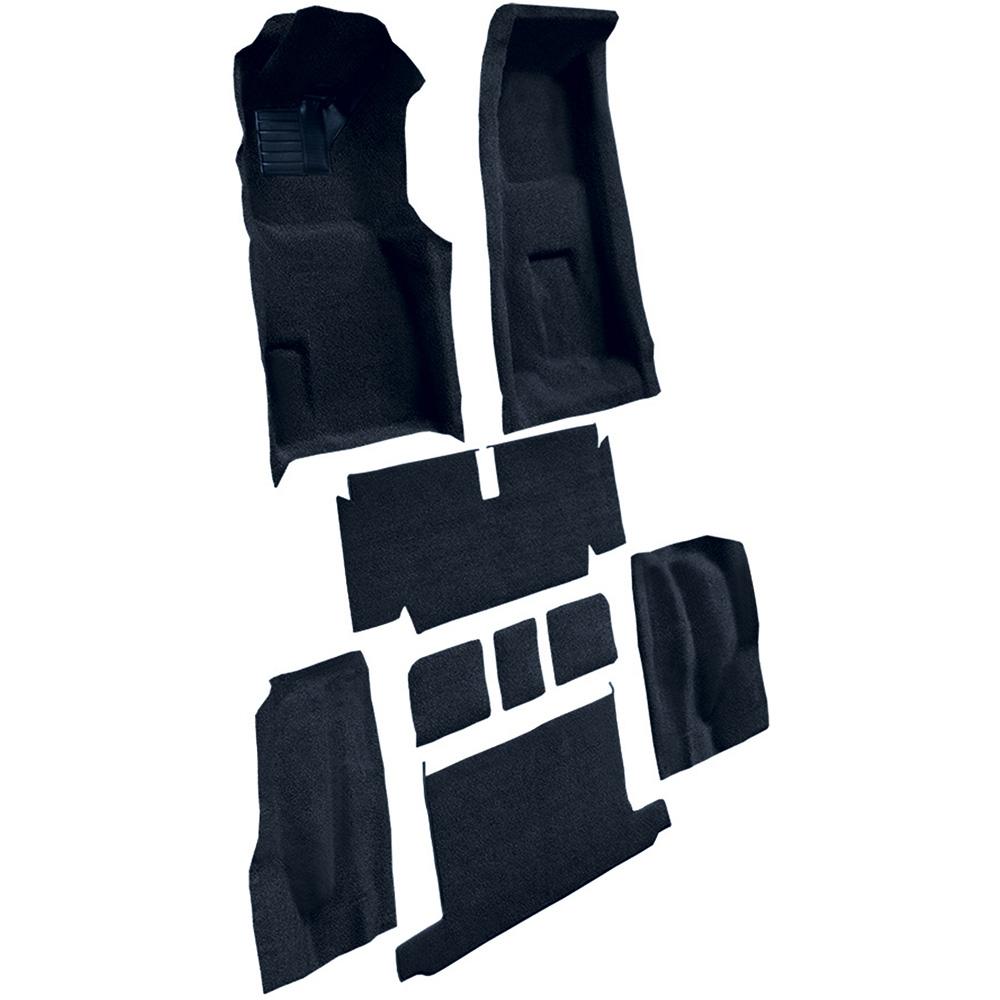1971-72 Chevrolet Corvette Roadster 4-Speed Complete Molded Carpet Set w/ Heel Pad Loop Dark Blue