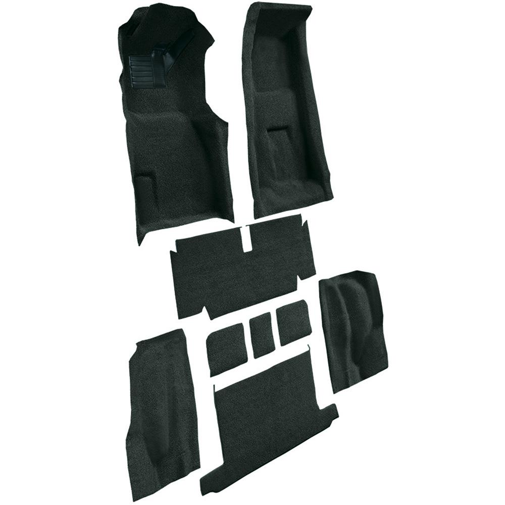 1971-72 Chevrolet Corvette Roadster 4-Speed Complete Molded Carpet Set w/ Heel Pad Loop Blue Green