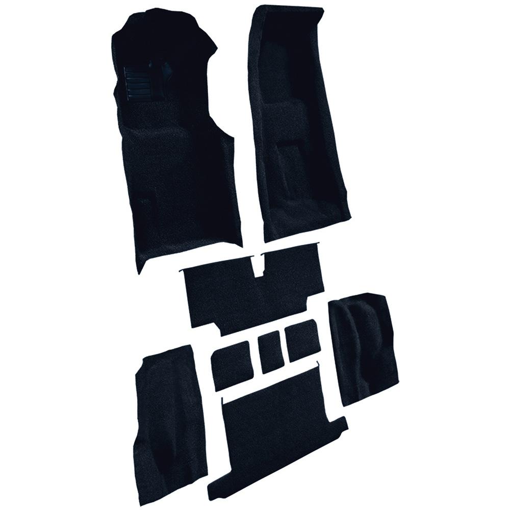 1973-75 Chevrolet Corvette Roadster 4-Speed Complete Molded Carpet Set w/ Heel Pad Loop Dark Blue