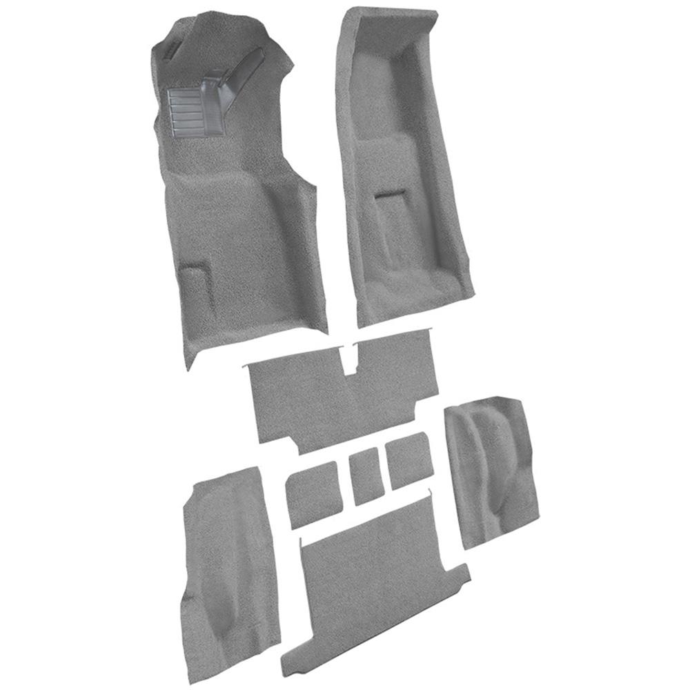 1973-75 Chevrolet Corvette Roadster 4-Speed Complete Molded Carpet Set w/ Heel Pad Loop Silver