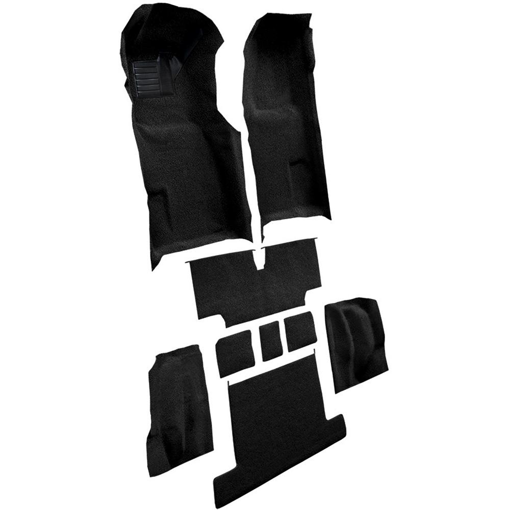 1976 Chevrolet Corvette Complete Molded Carpet Set w/ Heel Pad Loop Black