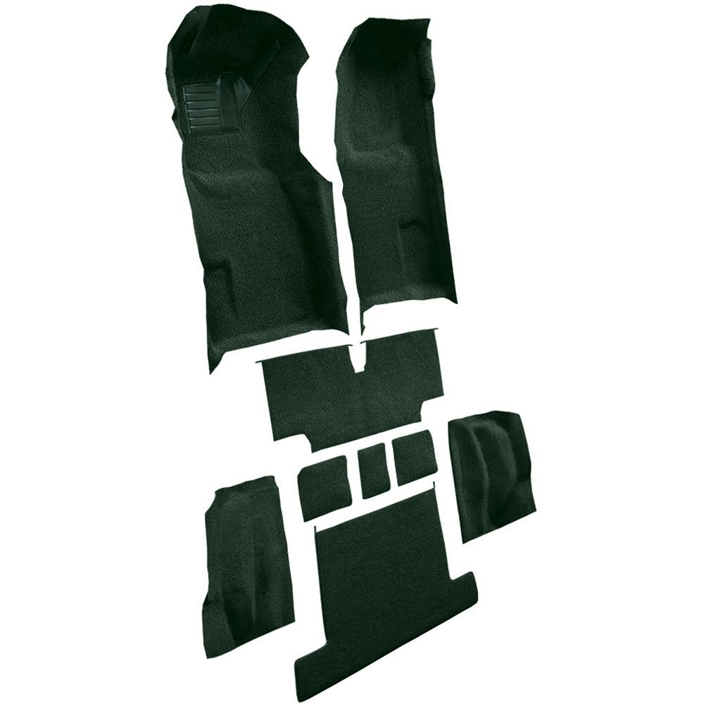 1976 Chevrolet Corvette Complete Molded Carpet Set w/ Heel Pad Loop Dark Green