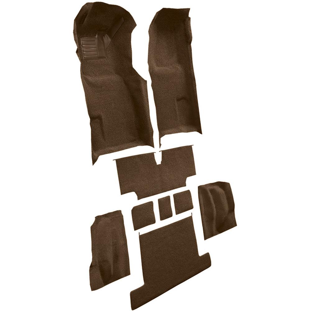 1976 Chevrolet Corvette Complete Molded Carpet Set w/ Heel Pad Loop Dark Saddle