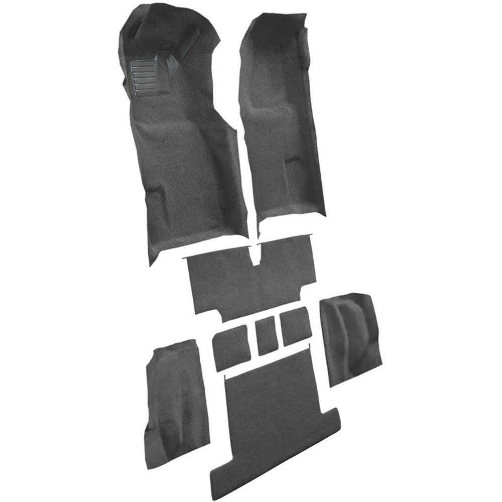 1976 Chevrolet Corvette Complete Molded Carpet Set w/ Heel Pad Loop Gunmetal Gray