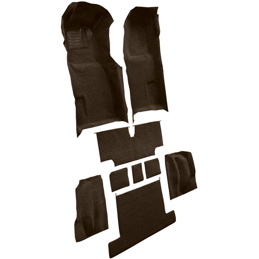 1976 Chevrolet Corvette Complete Molded Carpet Set w/ Heel Pad Loop Dark Brown