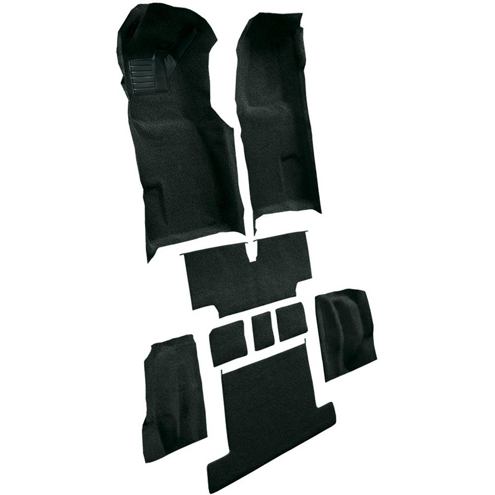 1976 Chevrolet Corvette Complete Molded Carpet Set w/ Heel Pad Loop Blue Green