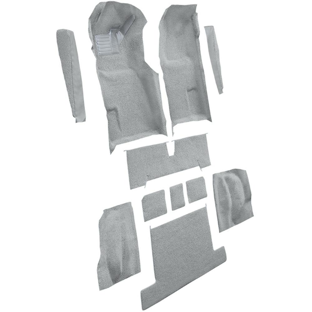 1977 Chevrolet Corvette Complete Molded Carpet Set w/ Heel Pad Cutpile Smoke Gray