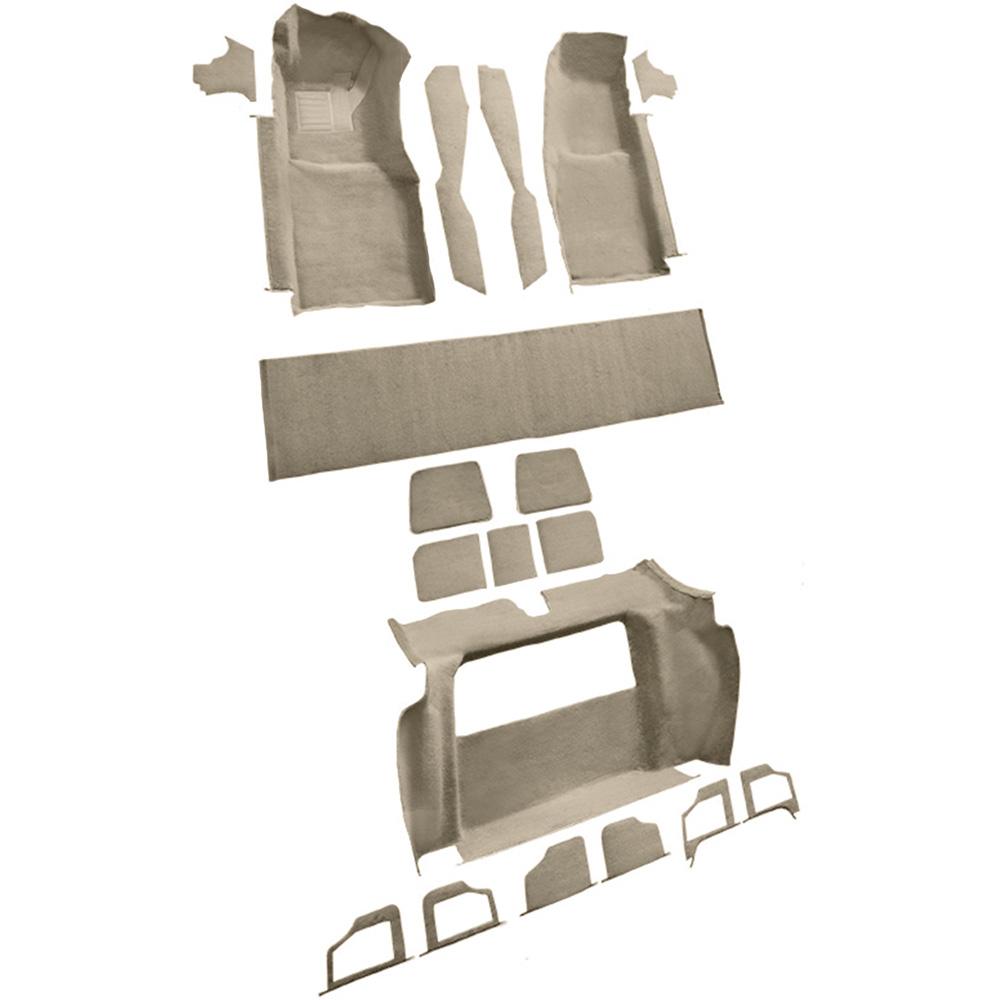 1978-79 Chevrolet Corvette Complete Molded Carpet Set w/ 3 Compartment Doors Cutpile Doeskin/Camel Tan