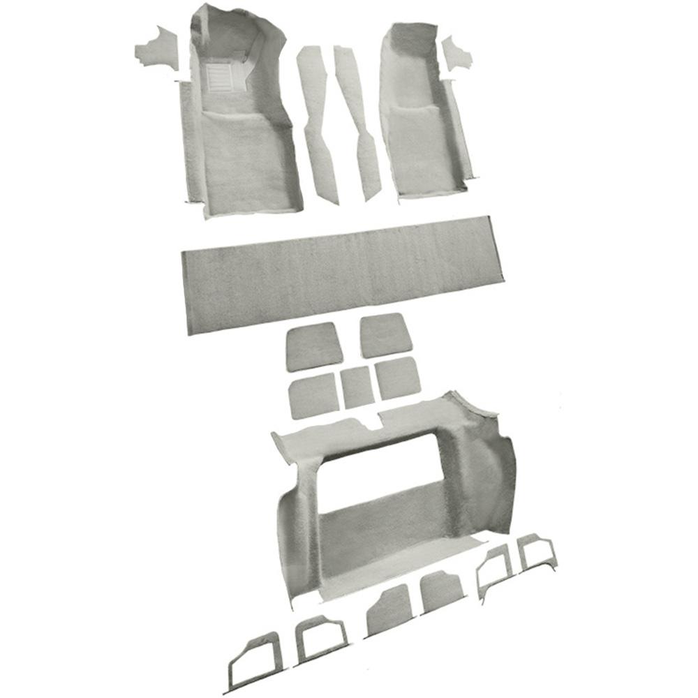 1978-79 Chevrolet Corvette Complete Molded Carpet Set w/ 3 Compartment Doors Cutpile Oyster / Shale