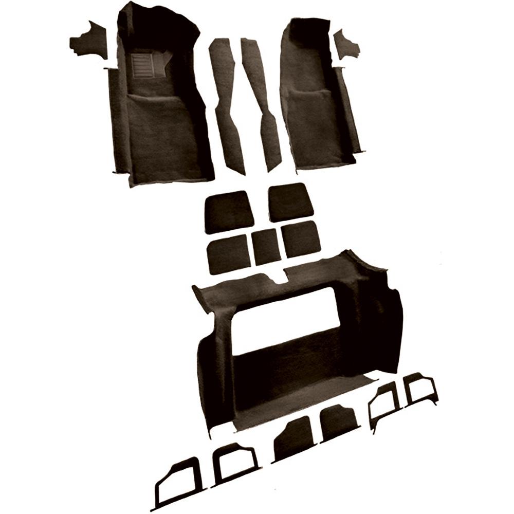 1978-79 Chevrolet Corvette Complete Molded Carpet Set w/o Door Panels Cutpile Brown