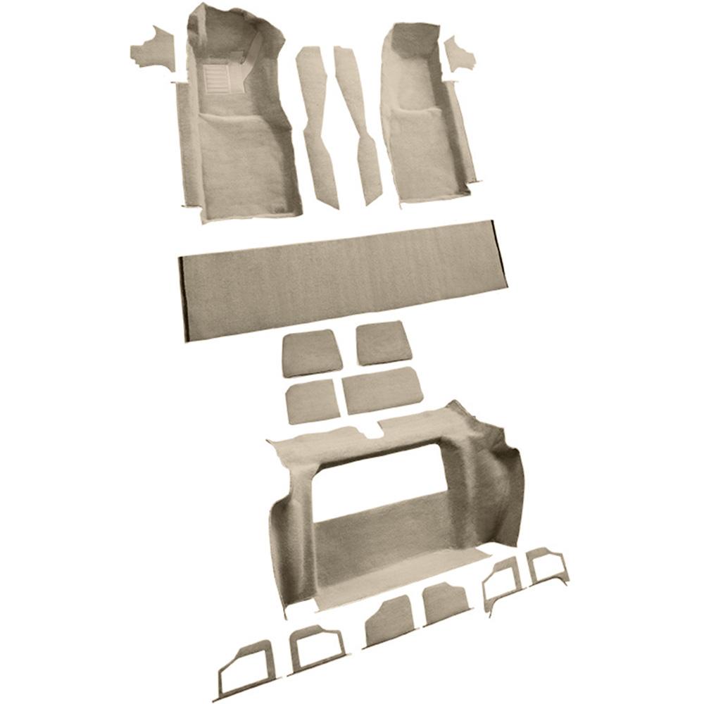1979-80 Chevrolet Corvette Complete Molded Carpet Set w/ 2 Compartment Doors Cutpile Doeskin/Camel Tan