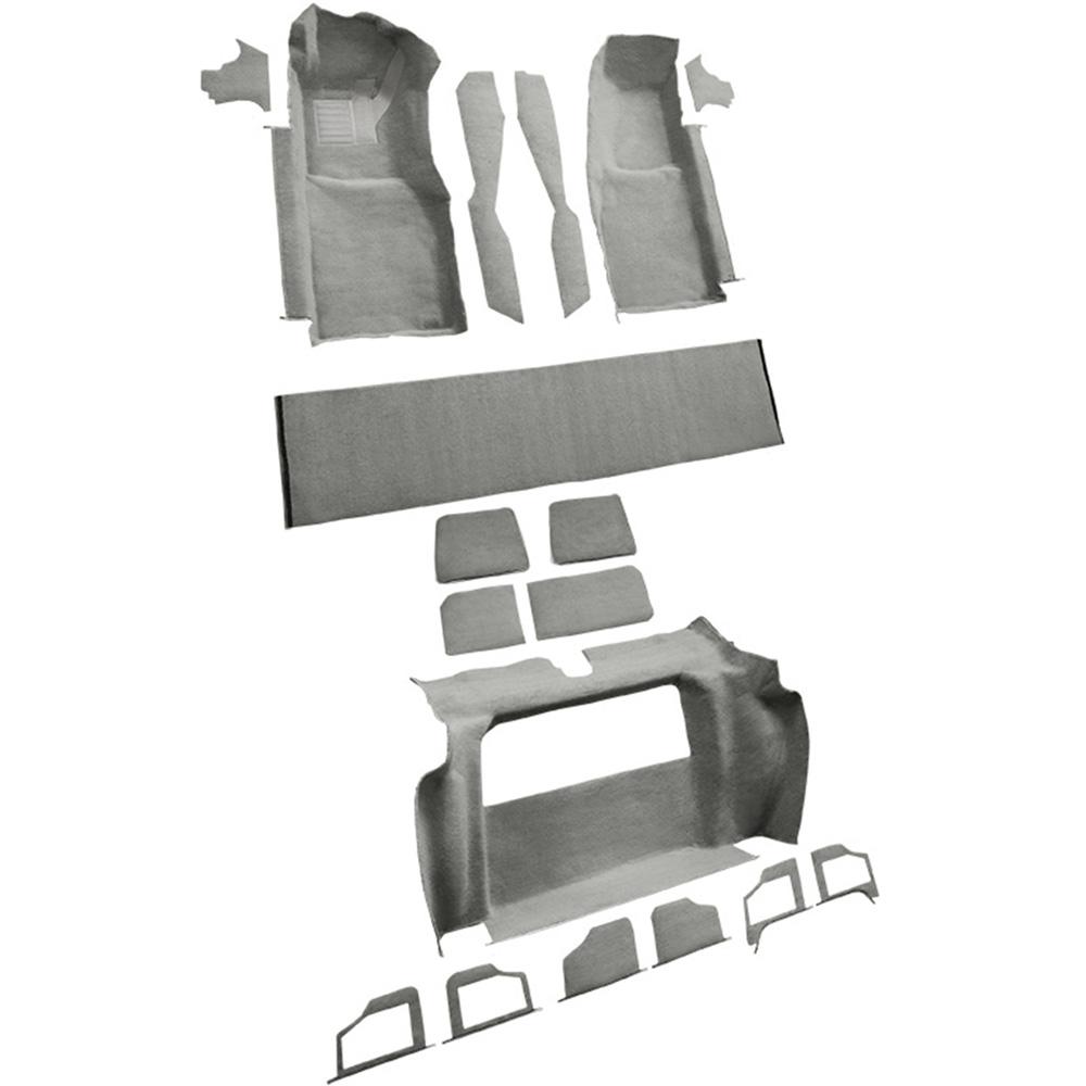 1979-80 Chevrolet Corvette Complete Molded Carpet Set w/ 2 Compartment Doors Cutpile Gray / Oyster