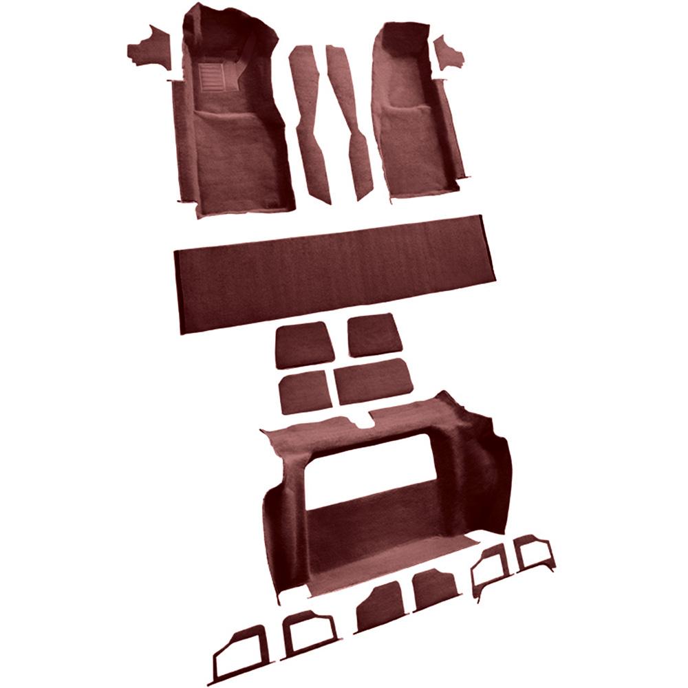 1980 Chevrolet Corvette Complete Molded Carpet Set Cutpile Claret / Oxblood