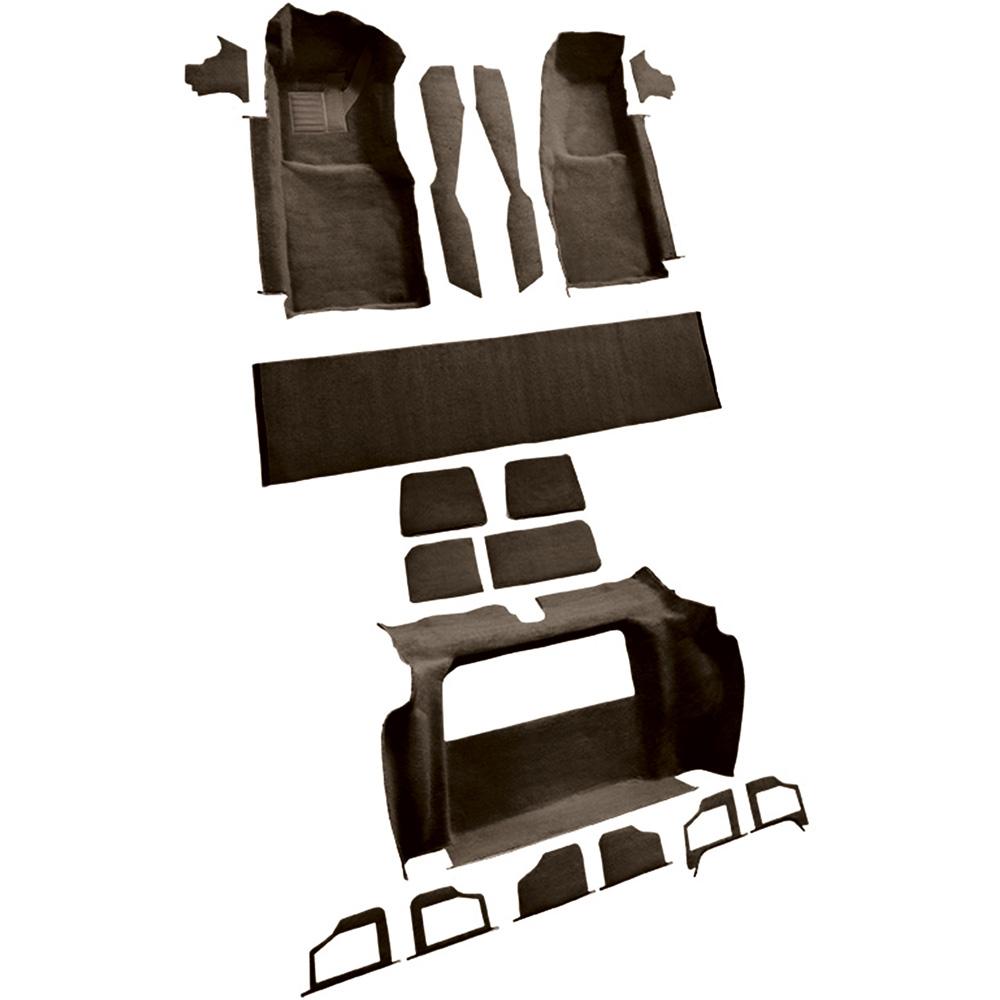 1979 Chevrolet Corvette Complete Molded Carpet Set w/ 2 Compartment Doors Cutpile Brown