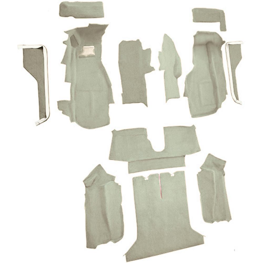 1984-87 Chevrolet Corvette Coupe Complete Molded Carpet Set w/ Heel Pad Cutpile Saddle / Biscuit