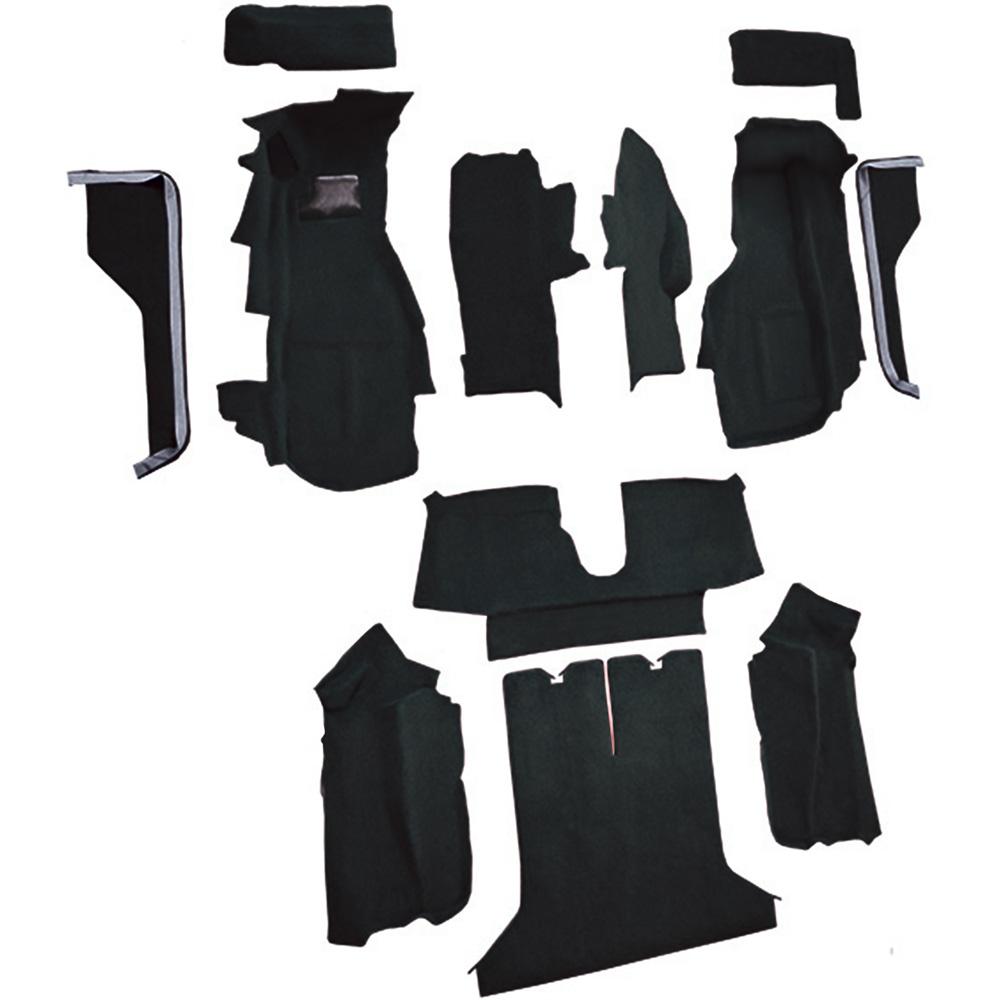 1984-87 Chevrolet Corvette Coupe Complete Molded Carpet Set Cutpile Black