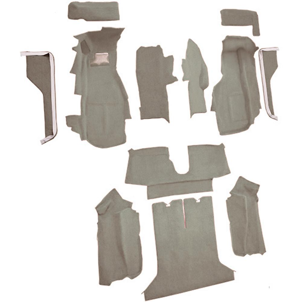 1984-87 Chevrolet Corvette Coupe Complete Molded Carpet Set Cutpile Gray