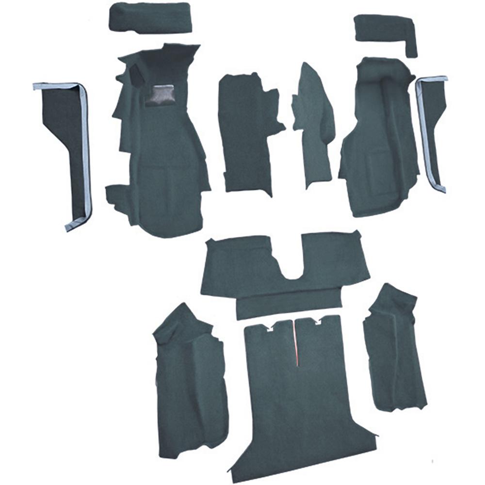 1984-87 Chevrolet Corvette Coupe Complete Molded Carpet Set Cutpile Blue