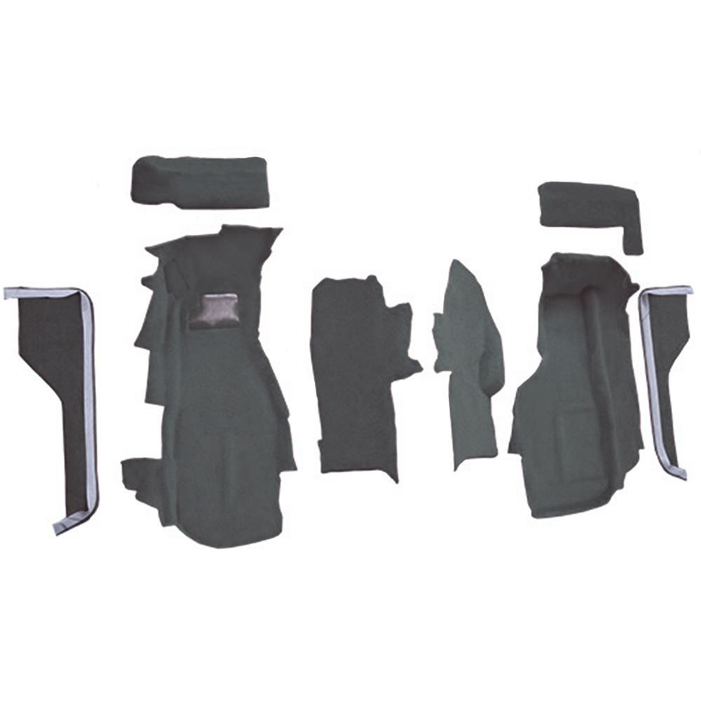 1984-87 Chevrolet Corvette Front Molded Carpet Set w/ Heel Pad Cutpile Graphite