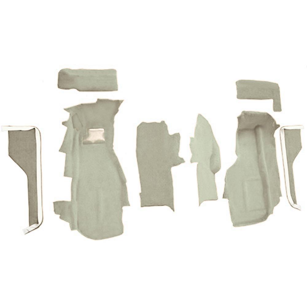 1984-87 Chevrolet Corvette Front Molded Carpet Set w/ Heel Pad Cutpile Saddle / Biscuit