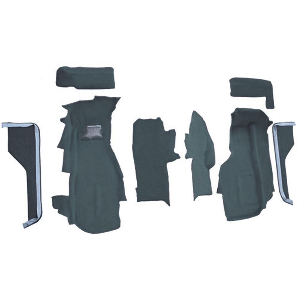 1984-87 Chevrolet Corvette Front Molded Carpet Set Cutpile Blue