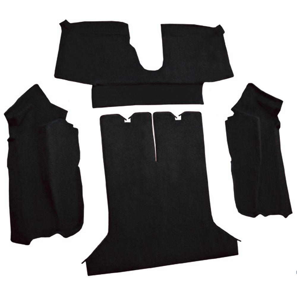 1984-87 Chevrolet Corvette Coupe Rear Molded Carpet Cutpile Black