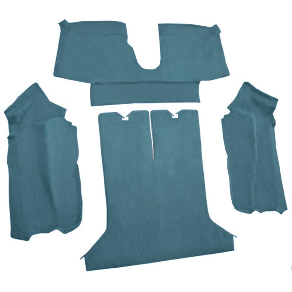 1984-87 Chevrolet Corvette Coupe Rear Molded Carpet Cutpile Metallic Blue