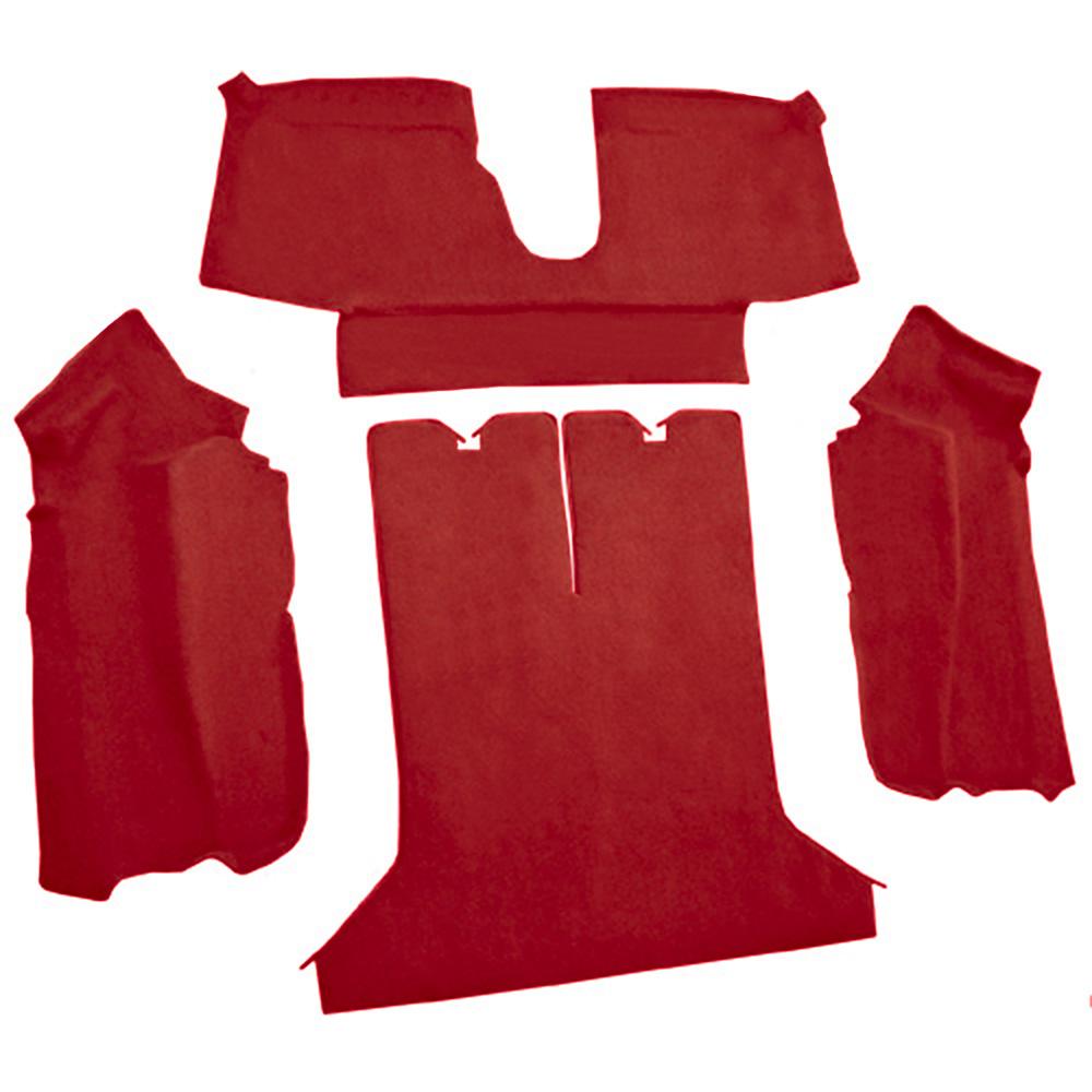 1984-87 Chevrolet Corvette Coupe Rear Molded Carpet Cutpile Dark Red/Carmine