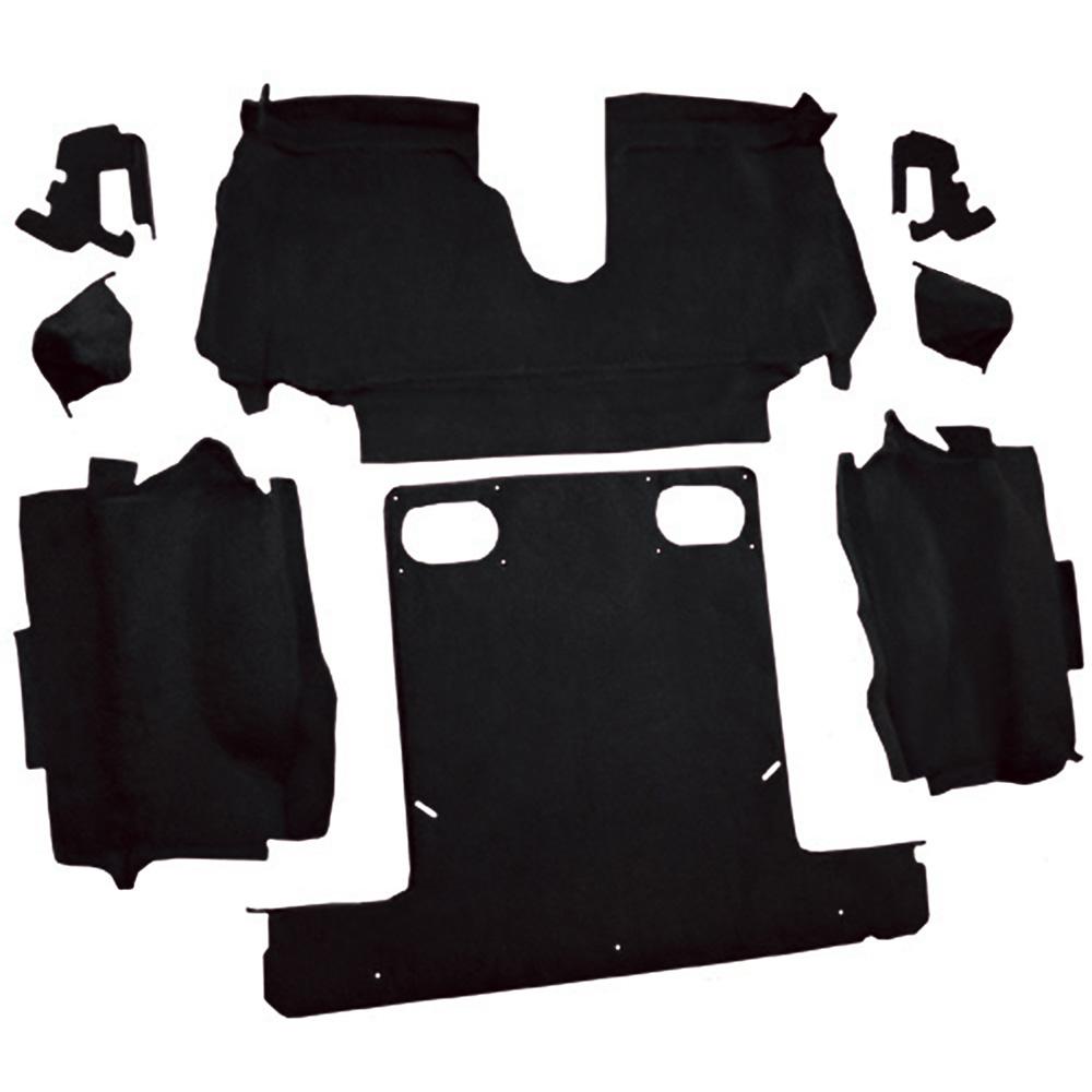 1986-89 Chevrolet Corvette Convertible Rear Molded Carpet Cutpile Black