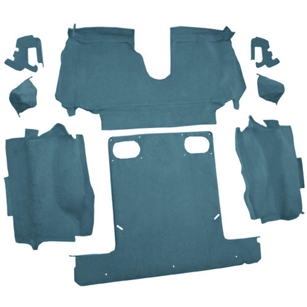 1986-89 Chevrolet Corvette Convertible Rear Molded Carpet Cutpile Metallic Blue