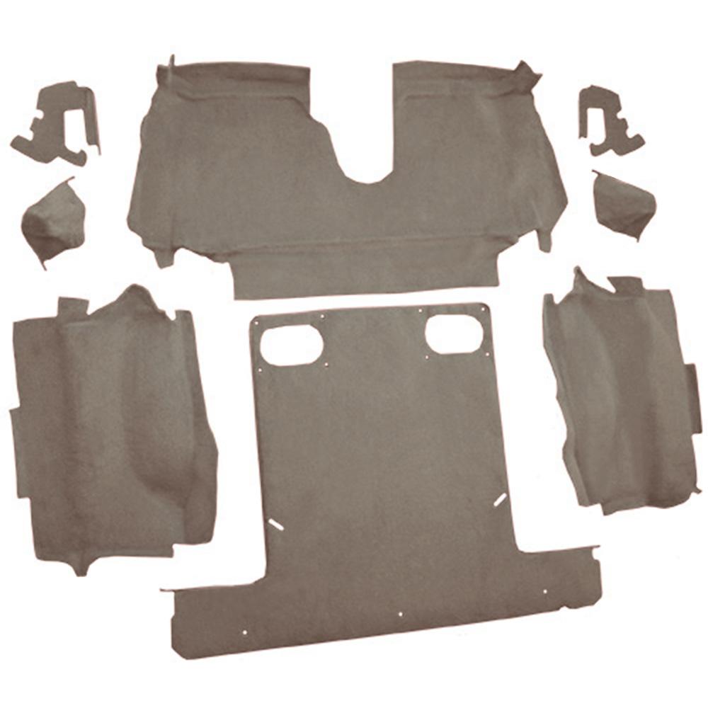 1986-89 Chevrolet Corvette Convertible Rear Molded Carpet Cutpile Gray
